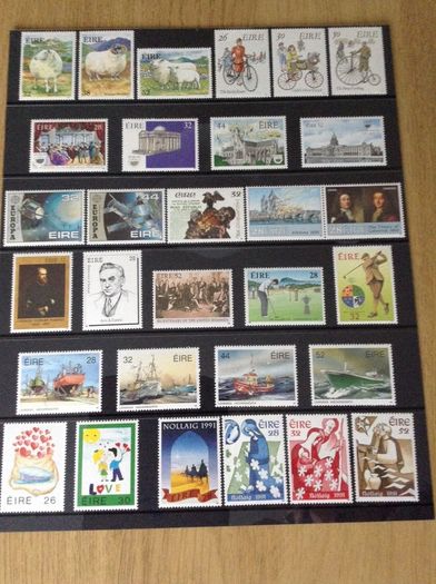 Full Mint set of 1991 Irish special and commemorative stamps