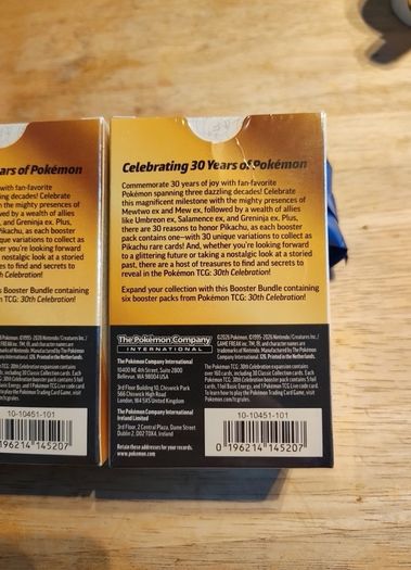 Pokemon Tcg 30th anniversary booster bundle X2