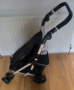 Folding Shopping Trolley 6-Wheel Design 74L Capacity