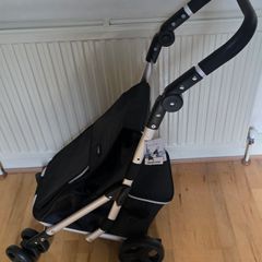 Folding Shopping Trolley 6-Wheel Design 74L Capacity