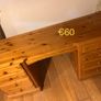 Solid pine dressing table or office/school desk + mirror. Image 4