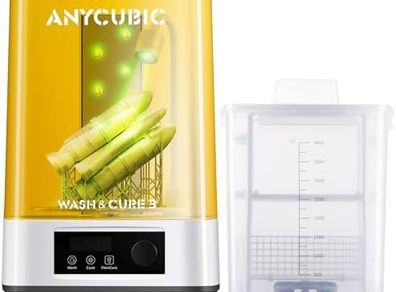 Wash and Cure 3 Station, 2 in 1 Wash & Cure Machine for ANYCUBIC Photon Mono Mars LCD/SLA/DLP Resin 3D Printing Models with Dual Cleaning Modes and Uniform Curing, Washing Size 165x100x180mm
