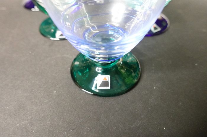 Vintage 6 Bohemia Chech Republic Multicolor Glasses in Box