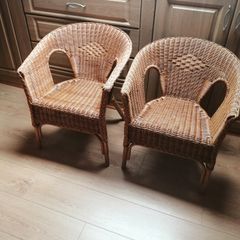 2 Wicker Chairs for sale