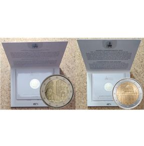 Vatican 2 Euro Brilliant Uncirculated Coins 2025 - 550th anniversary birth of Michelangelo AND Holy Year MMXXV (Coins in hand, this is not a presale)