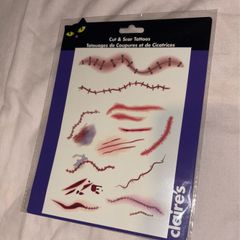 Halloween scar tattoos