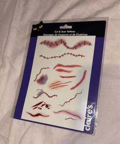 Halloween scar tattoos