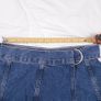 Zara Mid Blue Denim Utility Cargo Pocket Belted D-Ring Midi Skirt Size S Image 10