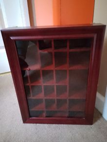 Mahogany display cases