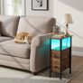 Slim Bedside Table Set of 2 with Charging Station Image 9