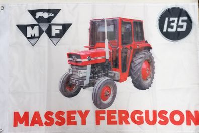 Massey Ferguson 135 tractor flag with Cab.