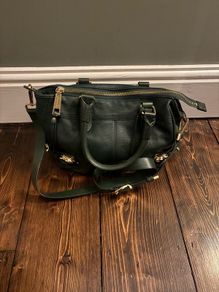 Kenneth Cole Forest Green Pebbled Leather Satchel Bag (Terenure)