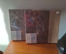 Faux Suede Wall Art with Flower Pattern