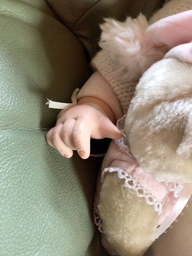 KNIGHTSBRIDGE Collection Heirloom Large collectible limited edition porcelian baby doll with bear