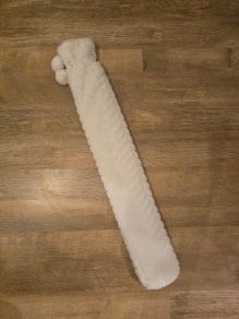 Long Hot Water Bottle With Removable & Washable Soft Plush Cover.
