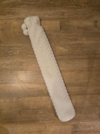 Long Hot Water Bottle With Removable & Washable Soft Plush Cover.