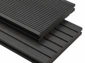 WPC Solid Decking Boards with Accessories 10 m(sqr) 2.2 m Black