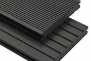 WPC Solid Decking Boards with Accessories 10 m(sqr) 2.2 m Black