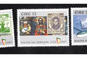 1997 Ireland 75th Anniversary of the State (28p Quill/ O'Cleary+ 32p O'Connell &amp; 52p Airmails) Commemorative Stamps Mint Never Hinged (MNH)