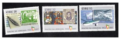 1997 Ireland 75th Anniversary of the State (28p Quill/ O'Cleary+ 32p O'Connell & 52p Airmails) Commemorative Stamps Mint Never Hinged (MNH)