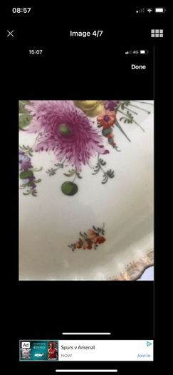 Large Hand painted Meissen Dish