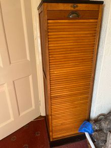 Vintage Tambour filing cabinet