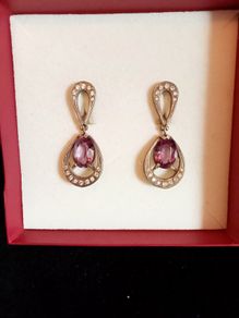 Sterling Silver 925 and Amethyst earrings