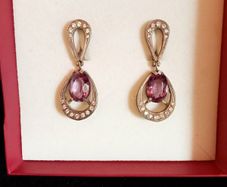 Sterling Silver 925 and Amethyst earrings