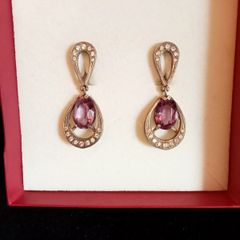 Sterling Silver 925 and Amethyst earrings