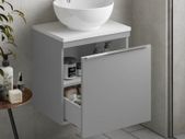 Clearance: Novum Prima 60cm MATT LIGHT GREY Wall Hung Unit