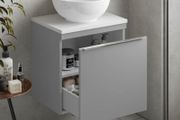 Clearance: Novum Prima 60cm MATT LIGHT GREY Wall Hung Unit