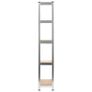 Storage Shelves 3 pcs Silver 75x30x172 cm Steel and MDF Image 4