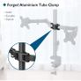 Dual Monitor Arm for 13-27 inch LCD LED PC Screens, Ergonomic Dual Monitor Stands for Desks, Height Adjustable Dual Monitor Desk Mount Tilt 90,Swivel 180 Rotate 360, VESA 75/100 Image 6