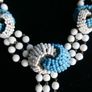 Vintage Beaded Crystal with Spiral Rope Necklace Image 5