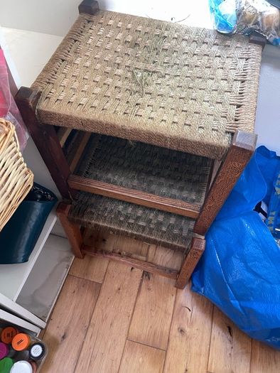 two vintage stools