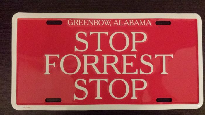 License Plate Stop Forrest Stop