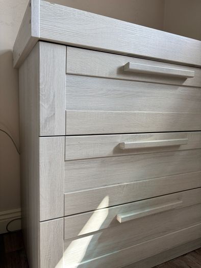 Atlas 3 Drawer Dresser & Changing Unit - Nimbus White