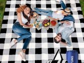 Picnic Blanket,Large Picnic Blanket 200 x 200 cm, Picnic Blanket Waterproof with 3 Layers Material, Outdoor Picnic Blankets Beach Blanket for Picnic,Beach, Park - Thicker, Foldable
