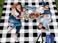 main image for ad Picnic Blanket,Large Picnic Blanket 200 x 200 cm, Picnic Blanket Waterproof with 3 Layers Material, Outdoor Picnic Blankets Beach Blanket for Picnic,Beach, Park - Thicker, Foldable
