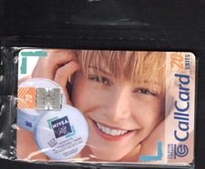 1997 Ireland 20 unit Nivea's Intensive Moisturising Creme (Schlumberger SC7) Call Card Mint in packaging