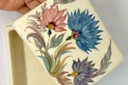 Vintage French ceramic hand-painted trinket box