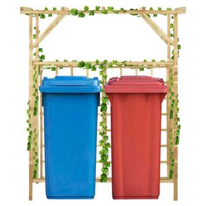 Garden Pergola for Double Bins Impregnated Pinewood