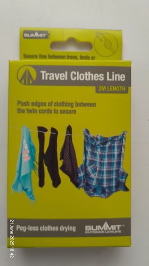 Summit Travel Clothes Line Clothesline 2M Army Camping Hiking Fishing Hunting Travel Backpacking Picnic Outdoor