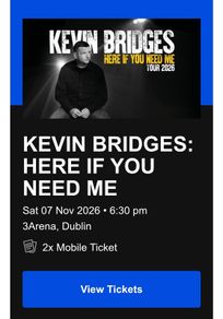 Kevin Bridges tickets x2