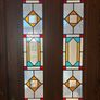 stained glass internal pitch pine panelled door Image 2