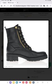 Women Gabor Leather Ankle Boots - UK 5.5 / 25cm - Black Gold - BNWT RRP 140