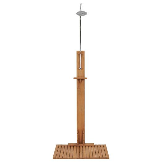 Garden Shower 75x75x210 cm Solid Teak Wood
