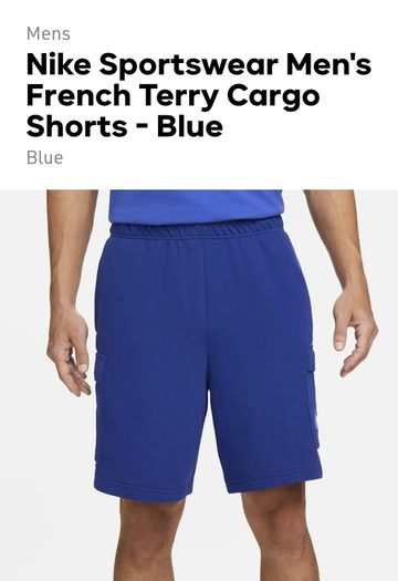 Brand New Nike Swoosh Terry Cargo Shorts - Size - Medium - RRP - 55.00