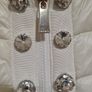 Pinko white puffer jacket crystal buttons Image 3