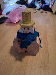 wooden snowman